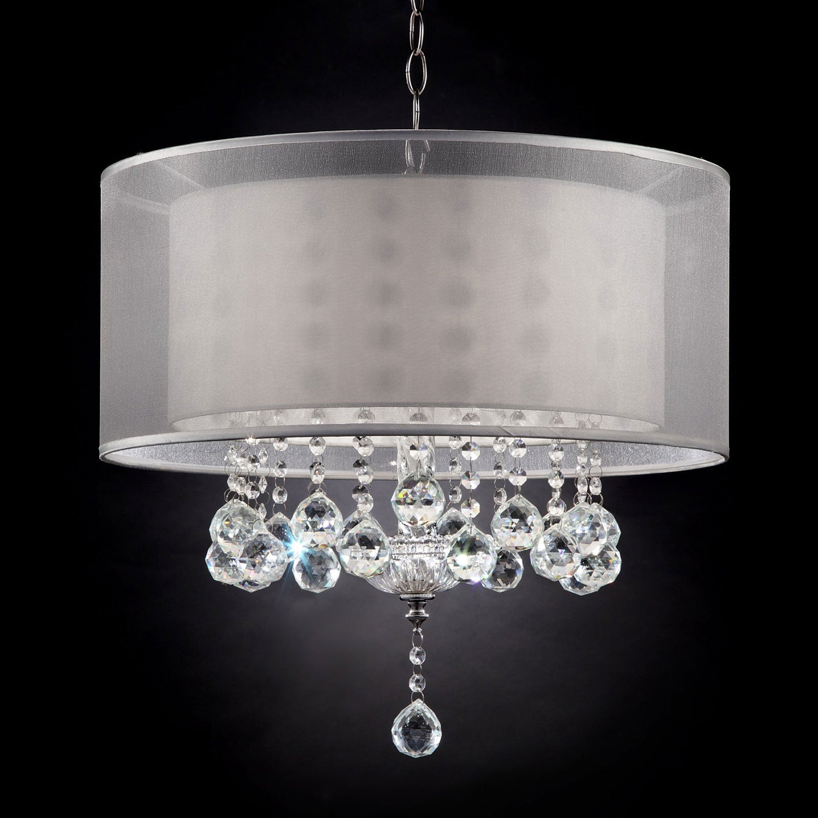 Lila Silver 19"H Ceiling Lamp - ATL FURNITURE
