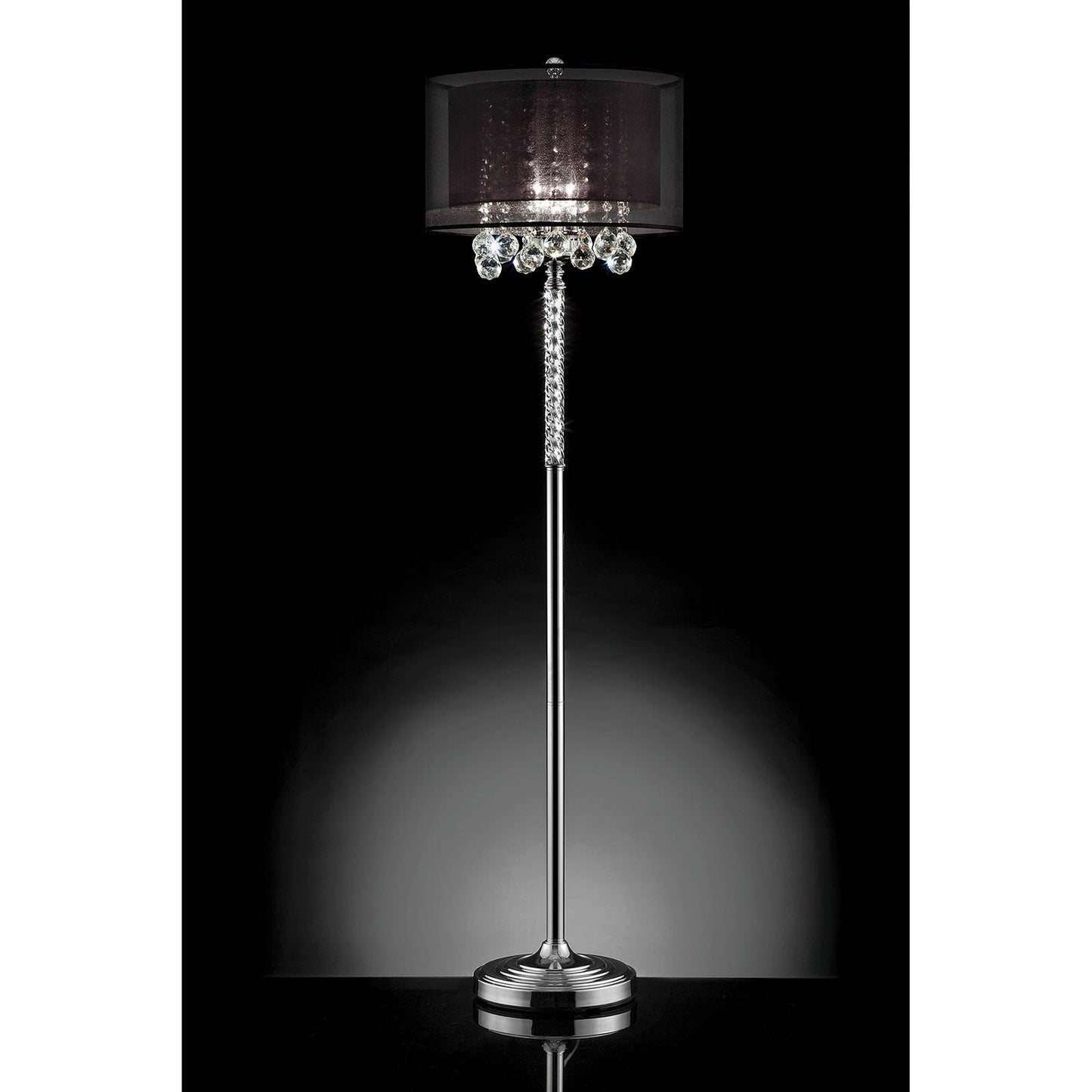 Ivy Chrome Floor Lamp - ATL FURNITURE