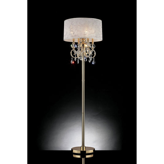 Deborah Gold 63"H Gold Floor Lamp - ATL FURNITURE