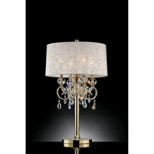 Deborah Gold 33"H Gold Table Lamp - ATL FURNITURE