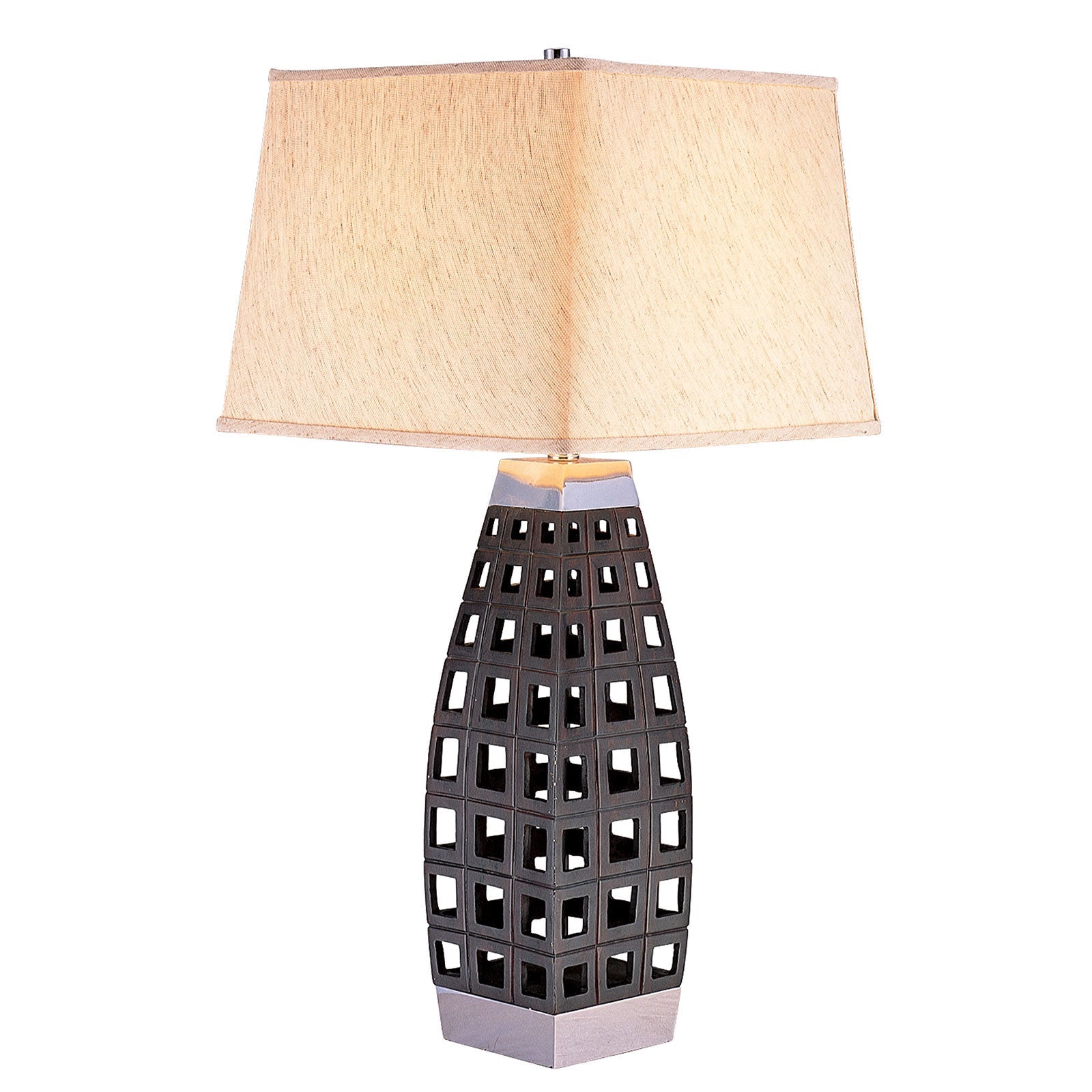 Zara Black/Chrome Table Lamp - ATL FURNITURE