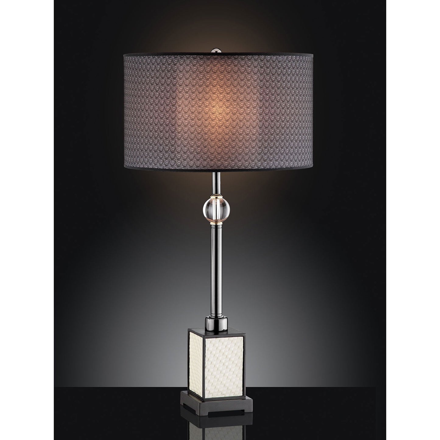 Magda Black/Chrome Table Lamp - ATL FURNITURE