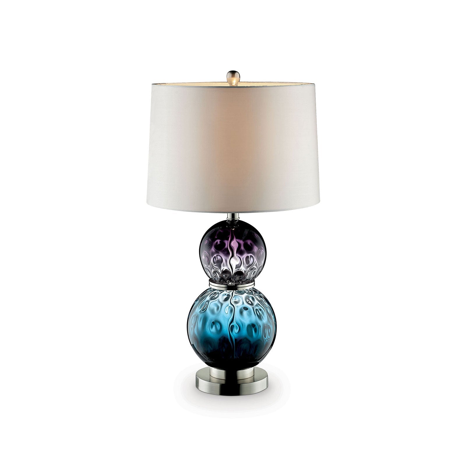 Camila Purple/Blue 27.5"H Glass Table Lamp - ATL FURNITURE