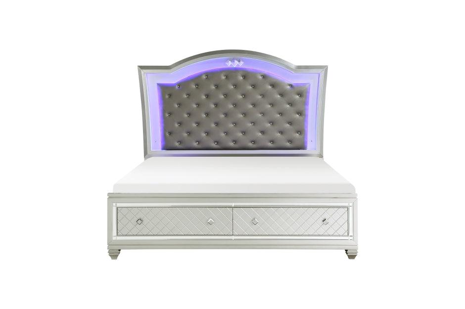 Leesa Bedroom Set In Silver By Homelegance Furniture - ATL FURNITURE