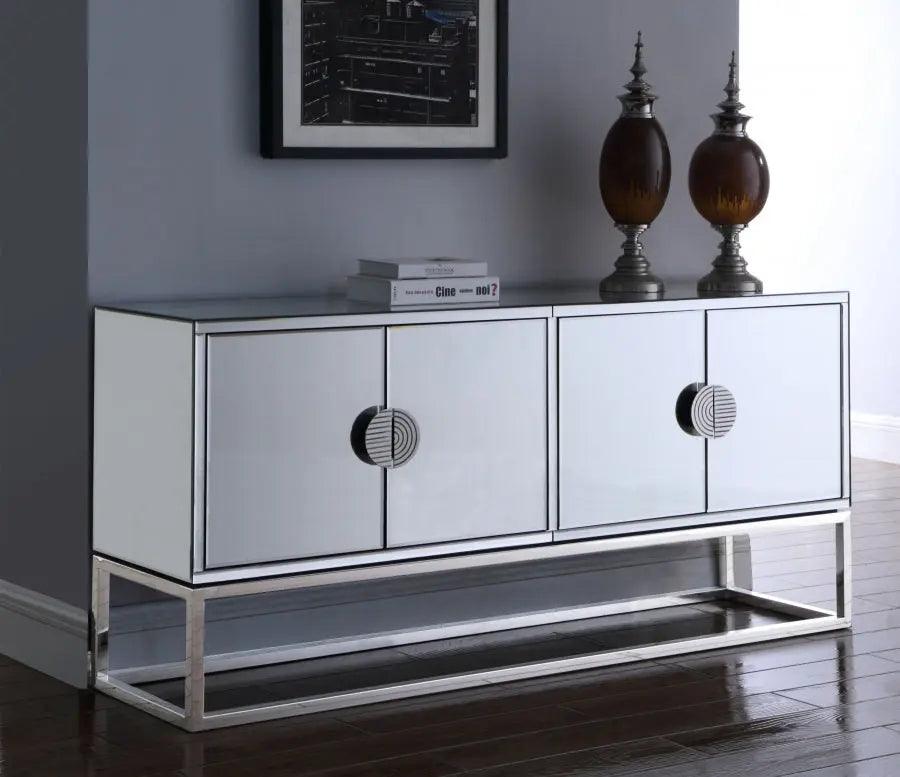 Marbella Sideboard / Buffet In Chrome Stainless Steel Base - ATL FURNITURE