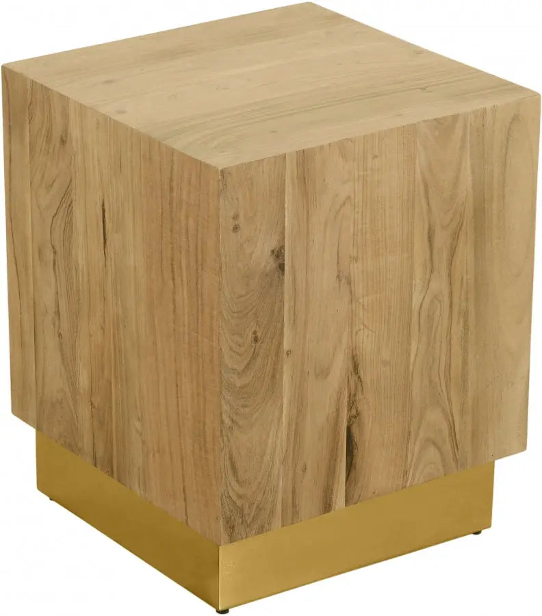 Acacia End Table In Gold - 232-Et - ATL FURNITURE