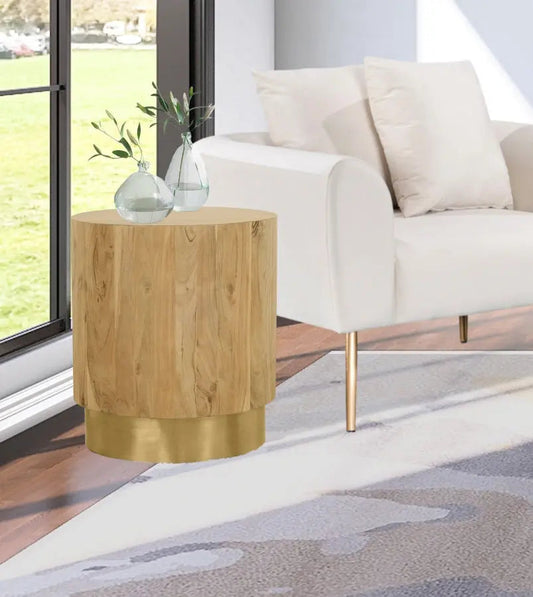 Acacia End Table In Gold - 246-Et - ATL FURNITURE