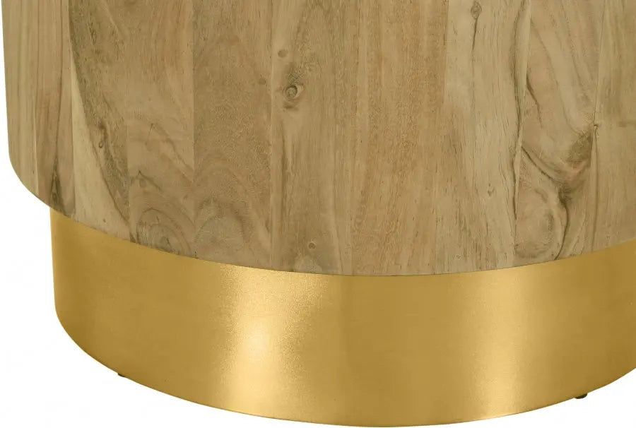 Acacia End Table In Gold - 246-Et - ATL FURNITURE