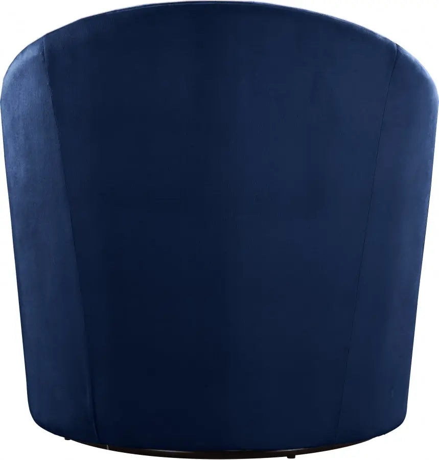 Meridian Furniture - Alessio Velvet Accent Chair In Navy - 501Navy - ATL FURNITURE