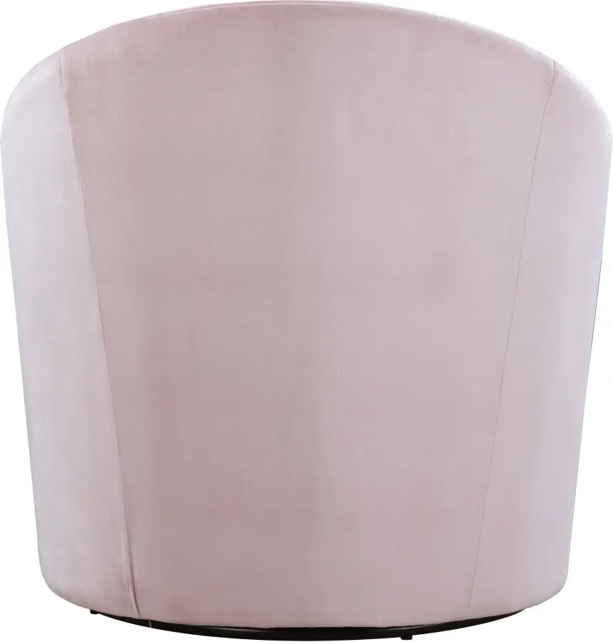 Meridian Furniture - Alessio Velvet Accent Chair In Pink - 501Pink - ATL FURNITURE