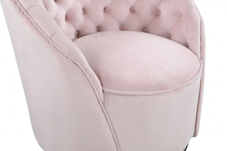 Meridian Furniture - Alessio Velvet Accent Chair In Pink - 501Pink - ATL FURNITURE