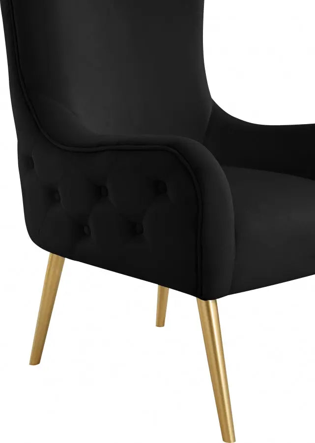 Meridian Furniture - Alexander Accent Chair In Black - 536Black - ATL FURNITURE