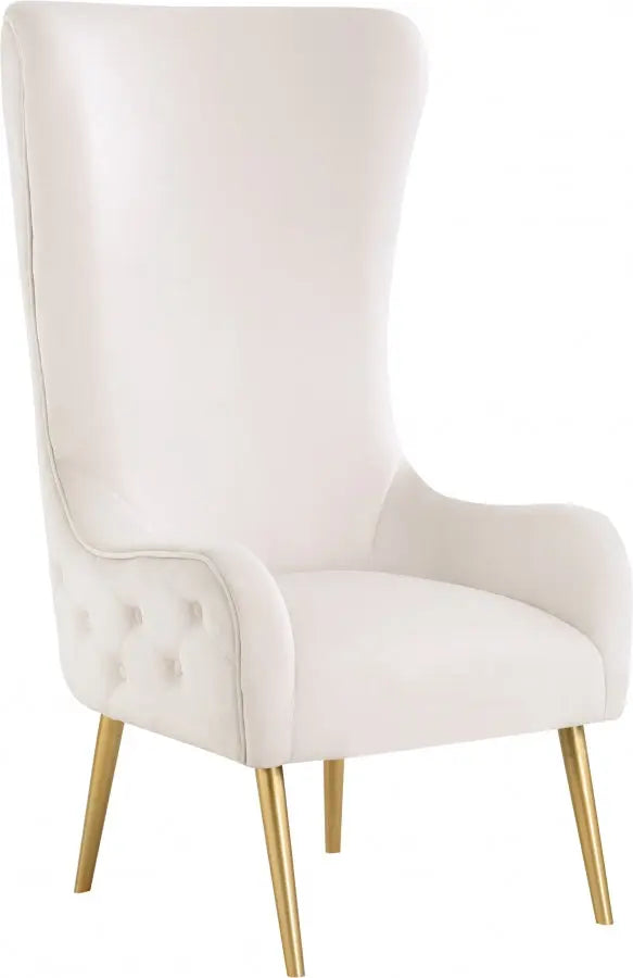 Meridian Furniture - Alexander Accent Chair In Cream - 536Cream - ATL FURNITURE