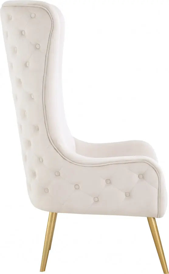 Meridian Furniture - Alexander Accent Chair In Cream - 536Cream - ATL FURNITURE