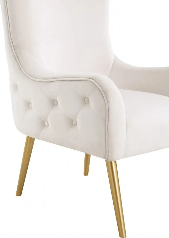 Meridian Furniture - Alexander Accent Chair In Cream - 536Cream - ATL FURNITURE