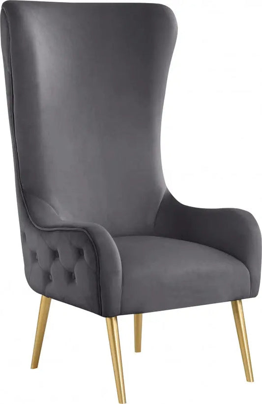 Meridian Furniture - Alexander Accent Chair In Grey - 536Grey - ATL FURNITURE