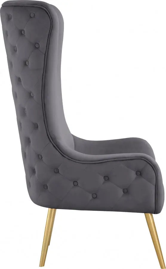 Meridian Furniture - Alexander Accent Chair In Grey - 536Grey - ATL FURNITURE