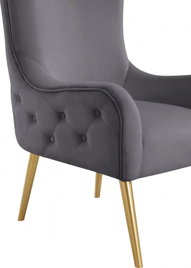 Meridian Furniture - Alexander Accent Chair In Grey - 536Grey - ATL FURNITURE