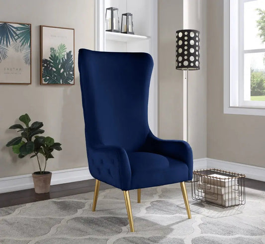 Meridian Furniture - Alexander Accent Chair In Navy - 536Navy - ATL FURNITURE