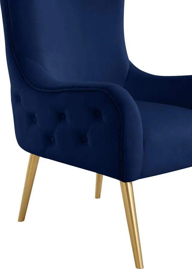 Meridian Furniture - Alexander Accent Chair In Navy - 536Navy - ATL FURNITURE