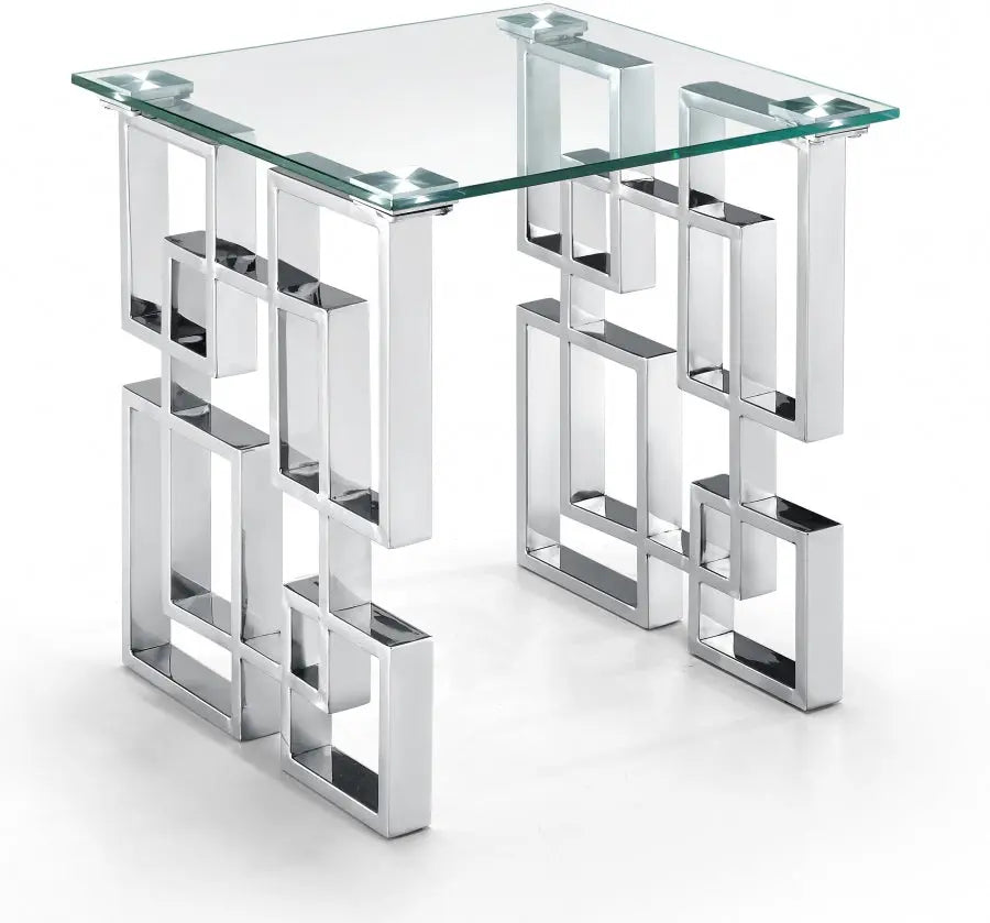 Meridian Furniture - Alexis End Table In Chrome - 231-E - ATL FURNITURE