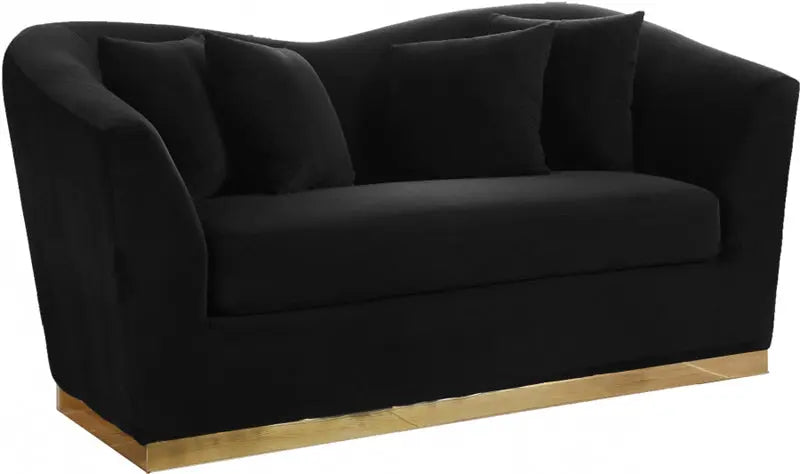 Arabella 3 Piece Living Room Set In Black - ATL FURNITURE