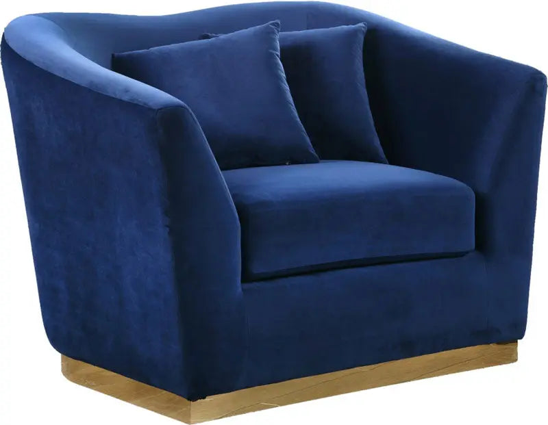 Arabella 3 Piece Living Room Set In Navy - ATL FURNITURE