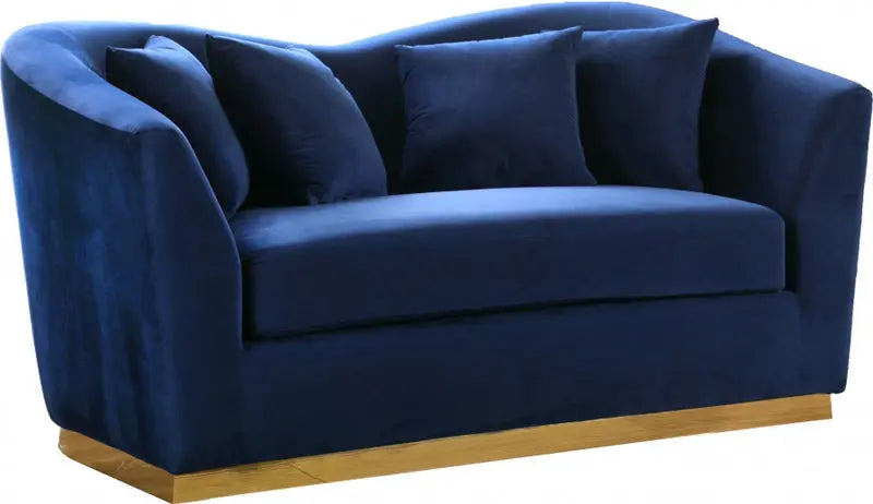 Arabella 3 Piece Living Room Set In Navy - ATL FURNITURE