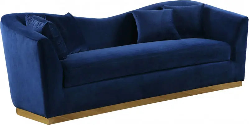 Arabella 3 Piece Living Room Set In Navy - ATL FURNITURE