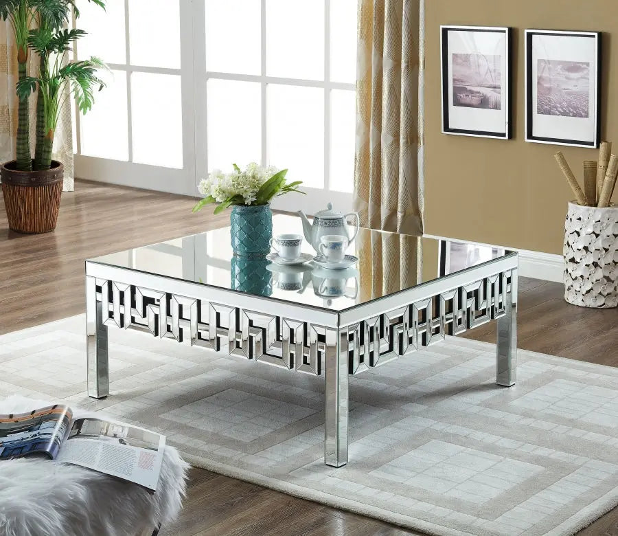 Aria 3 Piece Occasional Table Set In Mirrored - ATL FURNITURE