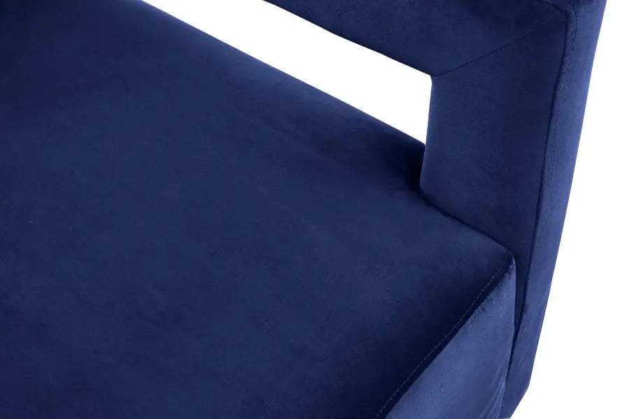 Armani Velvet Accent Chair In Navy - 597Navy - ATL FURNITURE