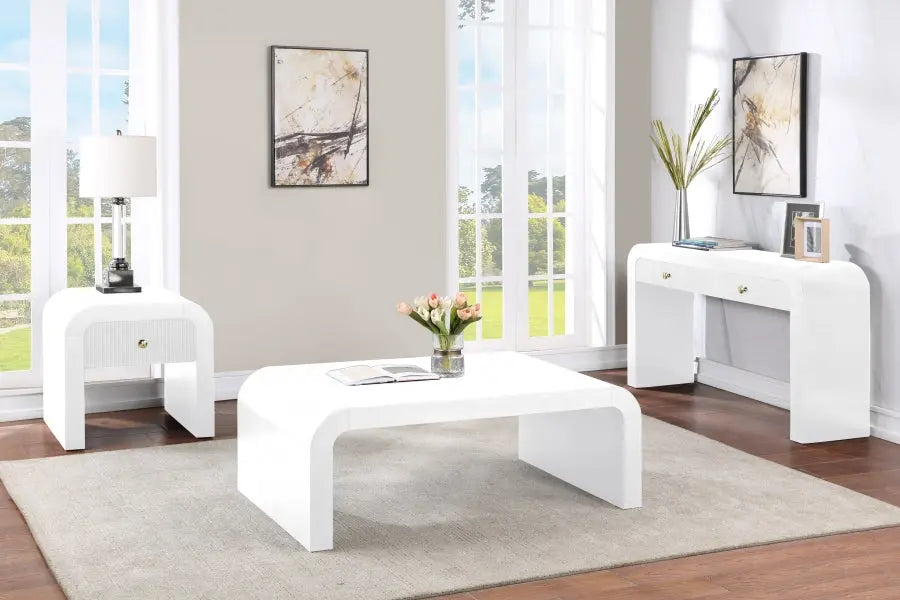 Artisto Coffee Table In White - 888White-Ct - ATL FURNITURE