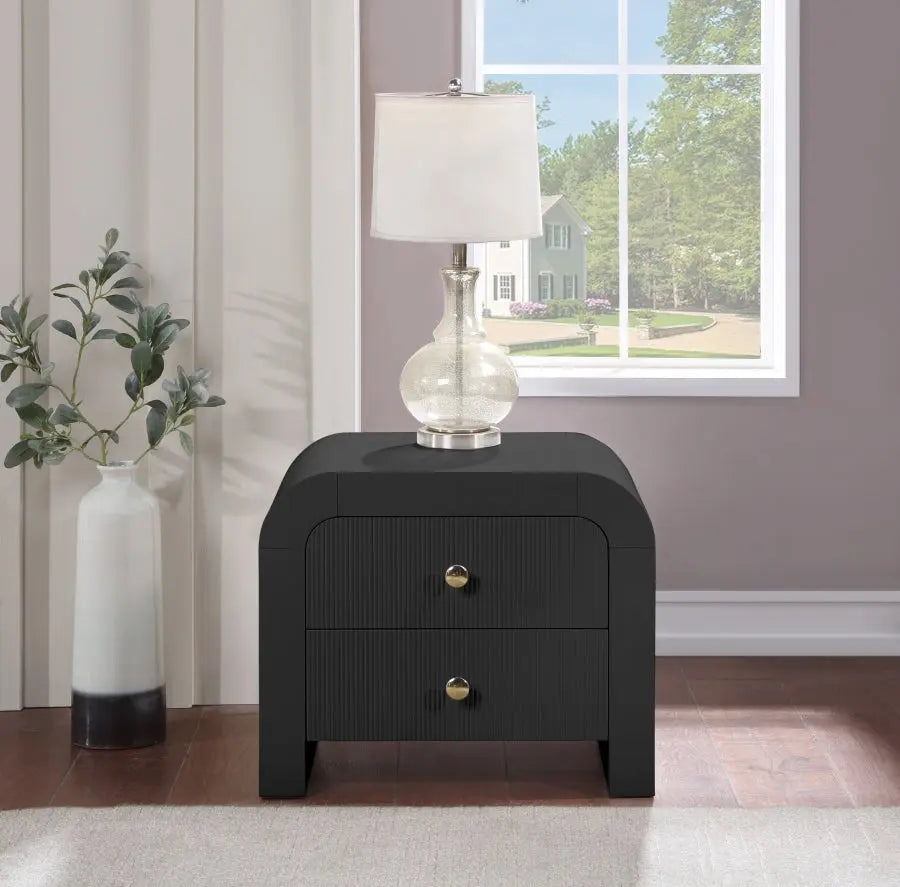 Artisto Nightstand In Black - 888Black-Ns - ATL FURNITURE