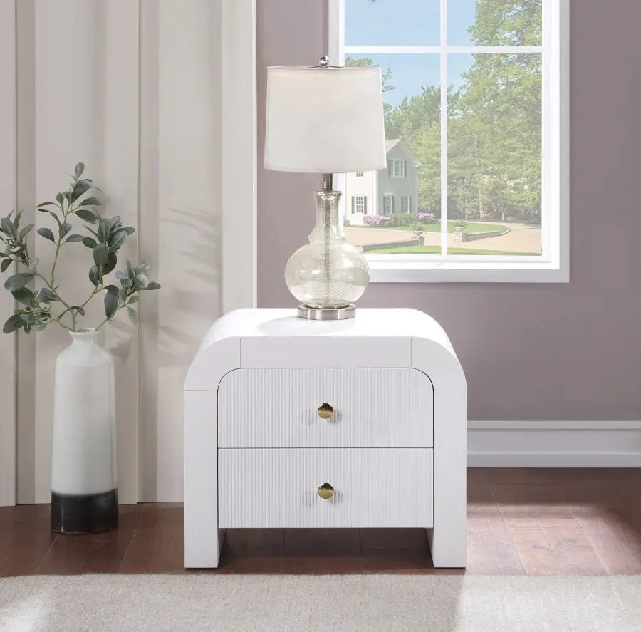 Artisto Nightstand In White - 888White-Ns - ATL FURNITURE