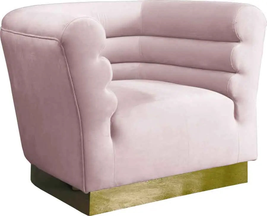 Bellini 3 Piece Living Room Set In Pink - ATL FURNITURE