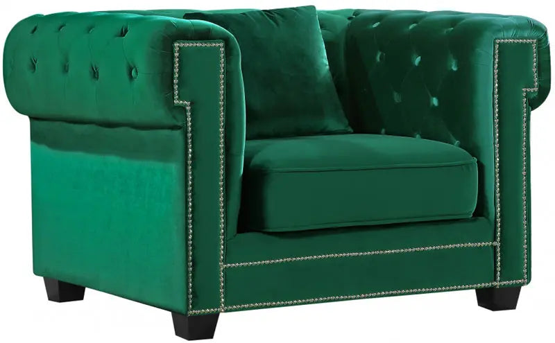 Bowery 3 Piece Living Room Set In Green - ATL FURNITURE