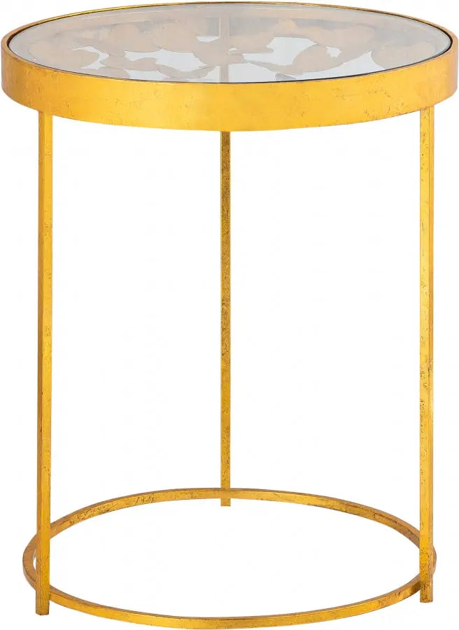 Meridian Furniture - Butterfly End Table In Gold - 470-E - ATL FURNITURE