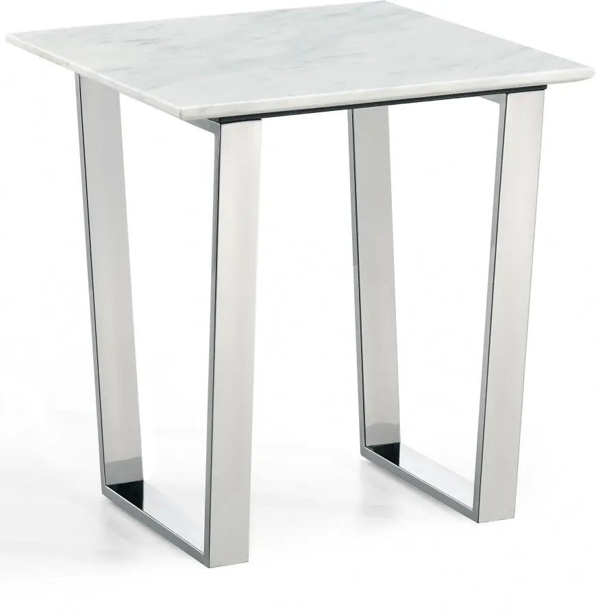 Meridian Furniture - Carlton End Table In Chrome - 235-E - ATL FURNITURE