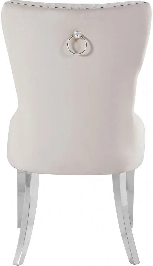 Meridian Furniture - Carmen Dining Chair In Cream (Set Of 2) - 743Cream-C - ATL FURNITURE