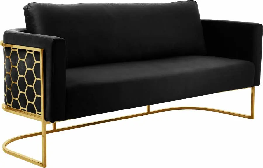 Casa 3 Piece Living Room Set In Black - ATL FURNITURE