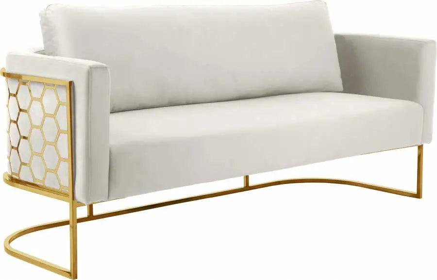 Casa 3 Piece Living Room Set In Cream - ATL FURNITURE