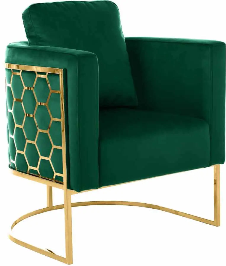 Casa 3 Piece Living Room Set In Green - ATL FURNITURE