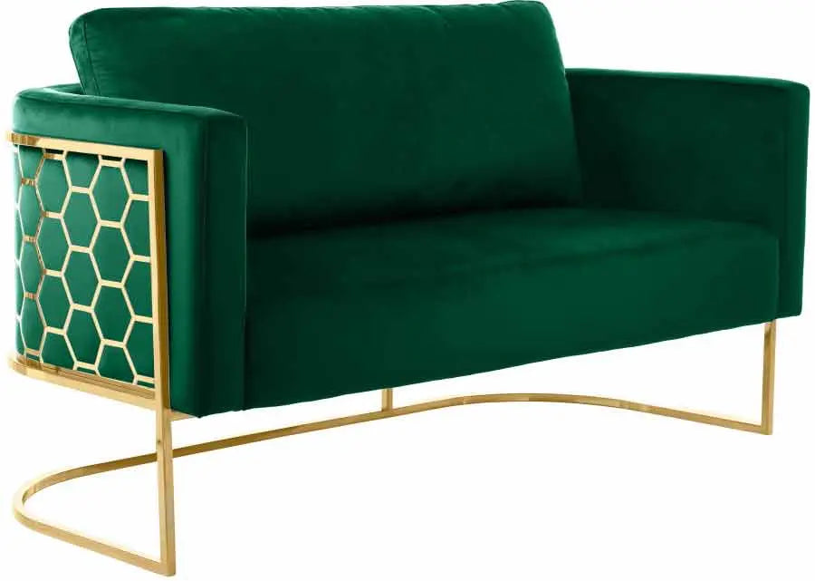 Casa 3 Piece Living Room Set In Green - ATL FURNITURE