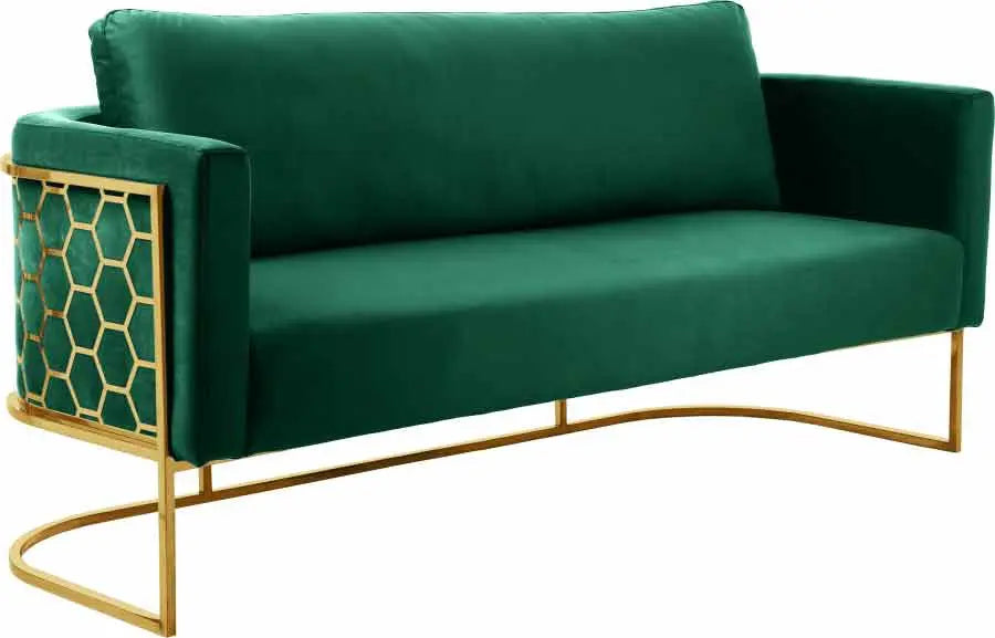 Casa 3 Piece Living Room Set In Green - ATL FURNITURE