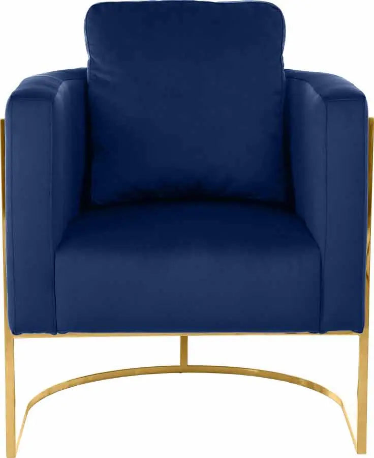 Casa 3 Piece Living Room Set In Navy - ATL FURNITURE