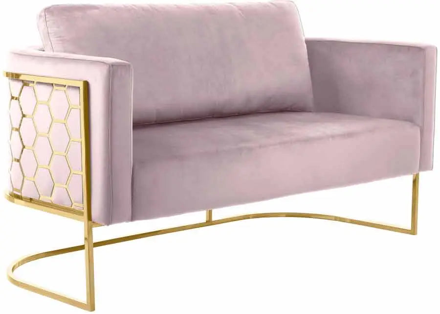 Casa 3 Piece Living Room Set In Pink - ATL FURNITURE