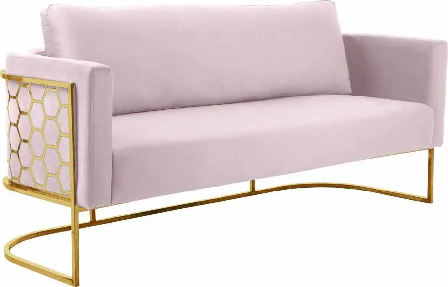 Casa 3 Piece Living Room Set In Pink - ATL FURNITURE