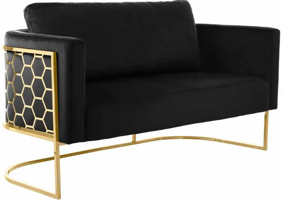 Casa Loveseat In Black - ATL FURNITURE