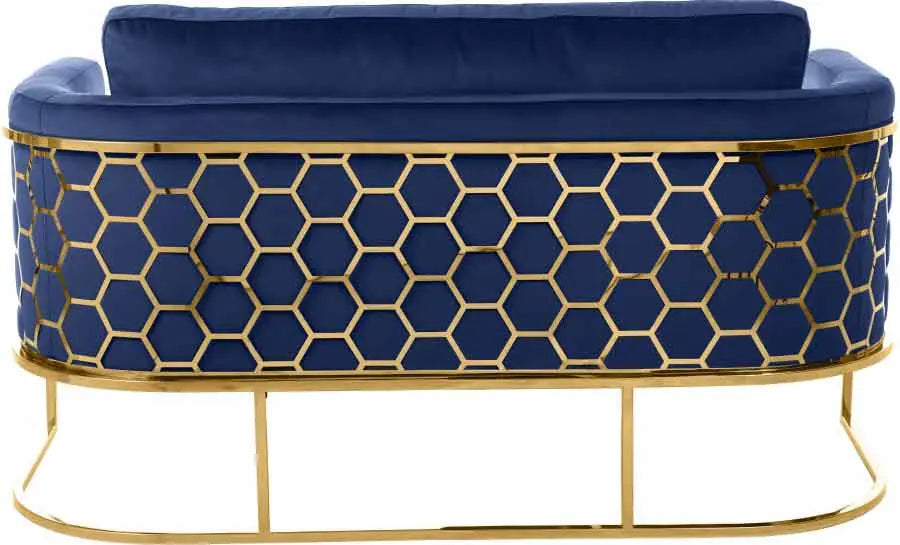 Casa Loveseat In Navy - ATL FURNITURE