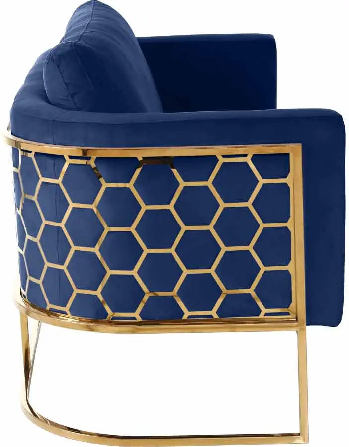 Casa Loveseat In Navy - ATL FURNITURE